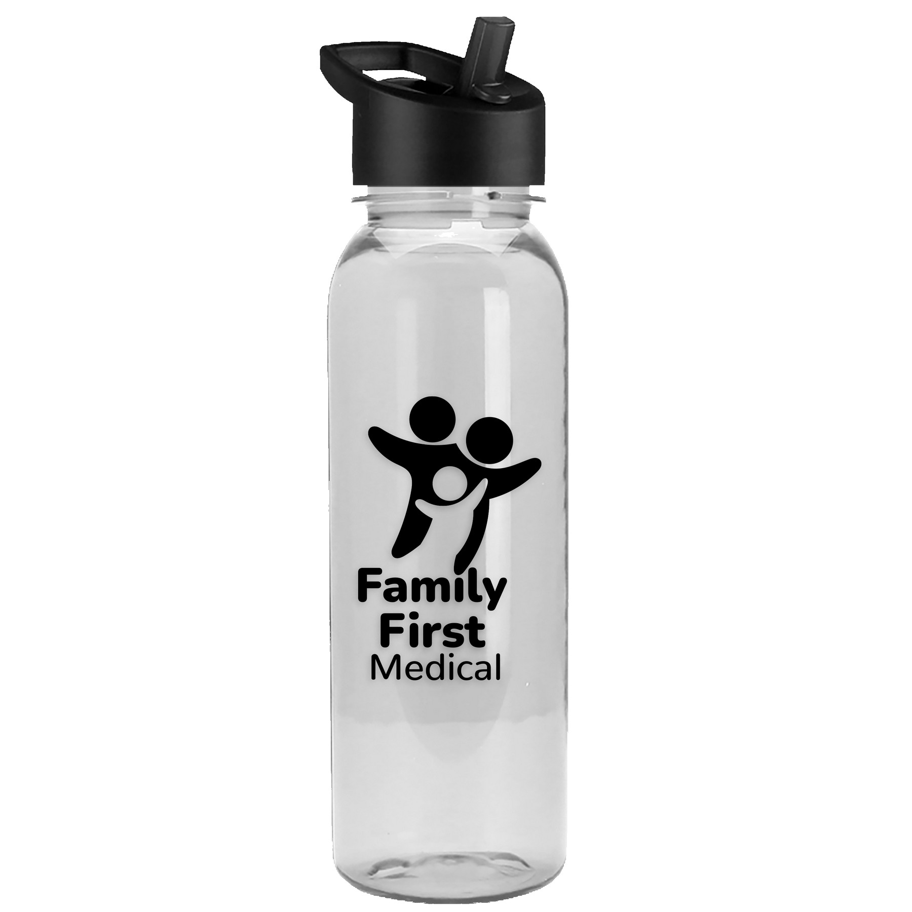 Picture of Garyline® Flat-Sided Tritan® Bottle with Flip-Straw Lid - 24 oz.