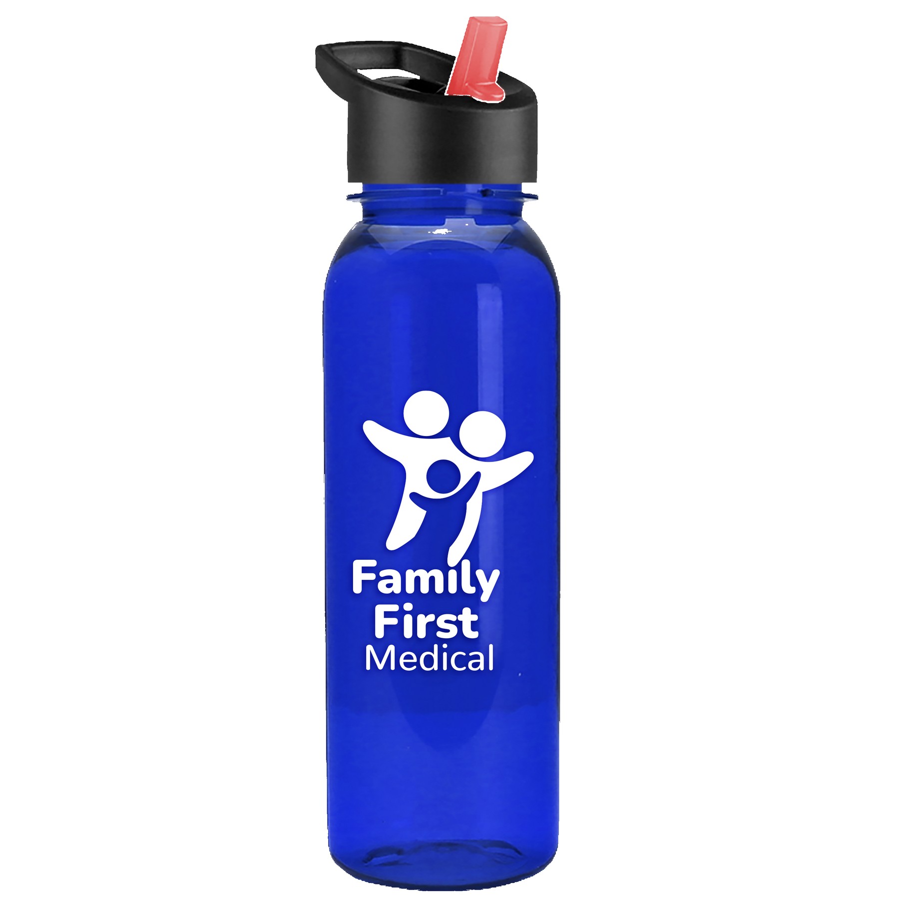 Picture of Garyline® Flat-Sided Tritan® Bottle with Flip-Straw Lid - 24 oz.