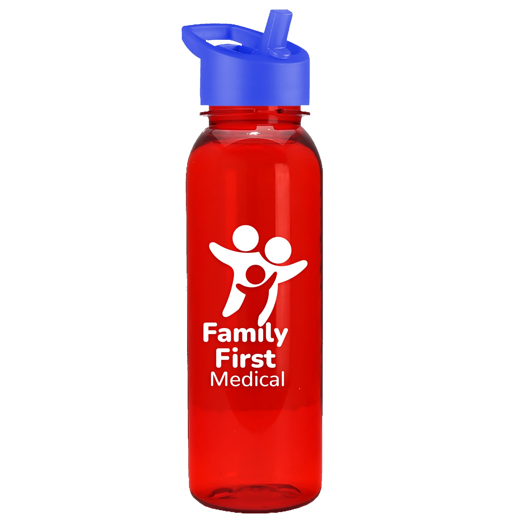 Picture of Garyline® Flat-Sided Tritan® Bottle with Flip-Straw Lid - 24 oz.