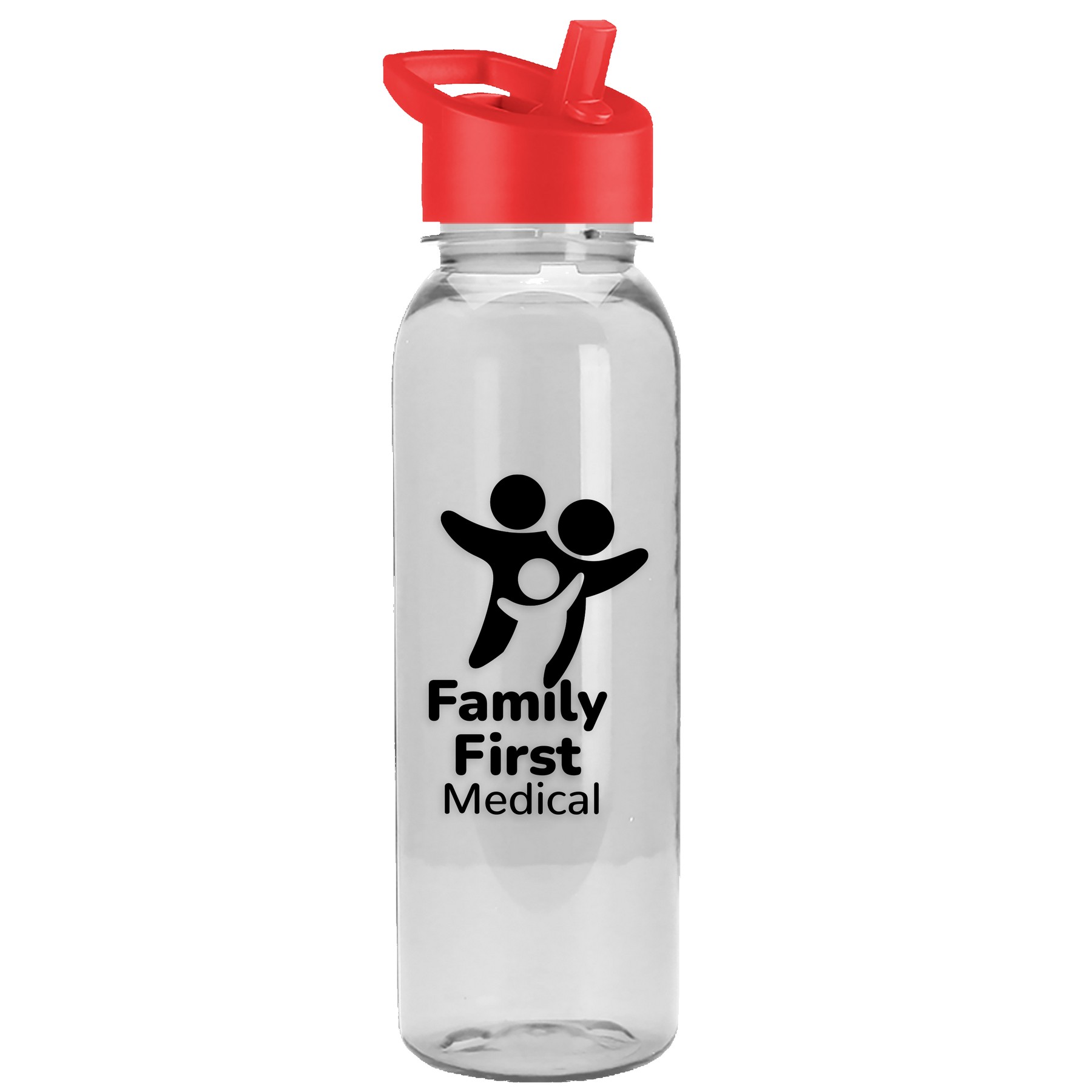 Picture of Garyline® Flat-Sided Tritan® Bottle with Flip-Straw Lid - 24 oz.