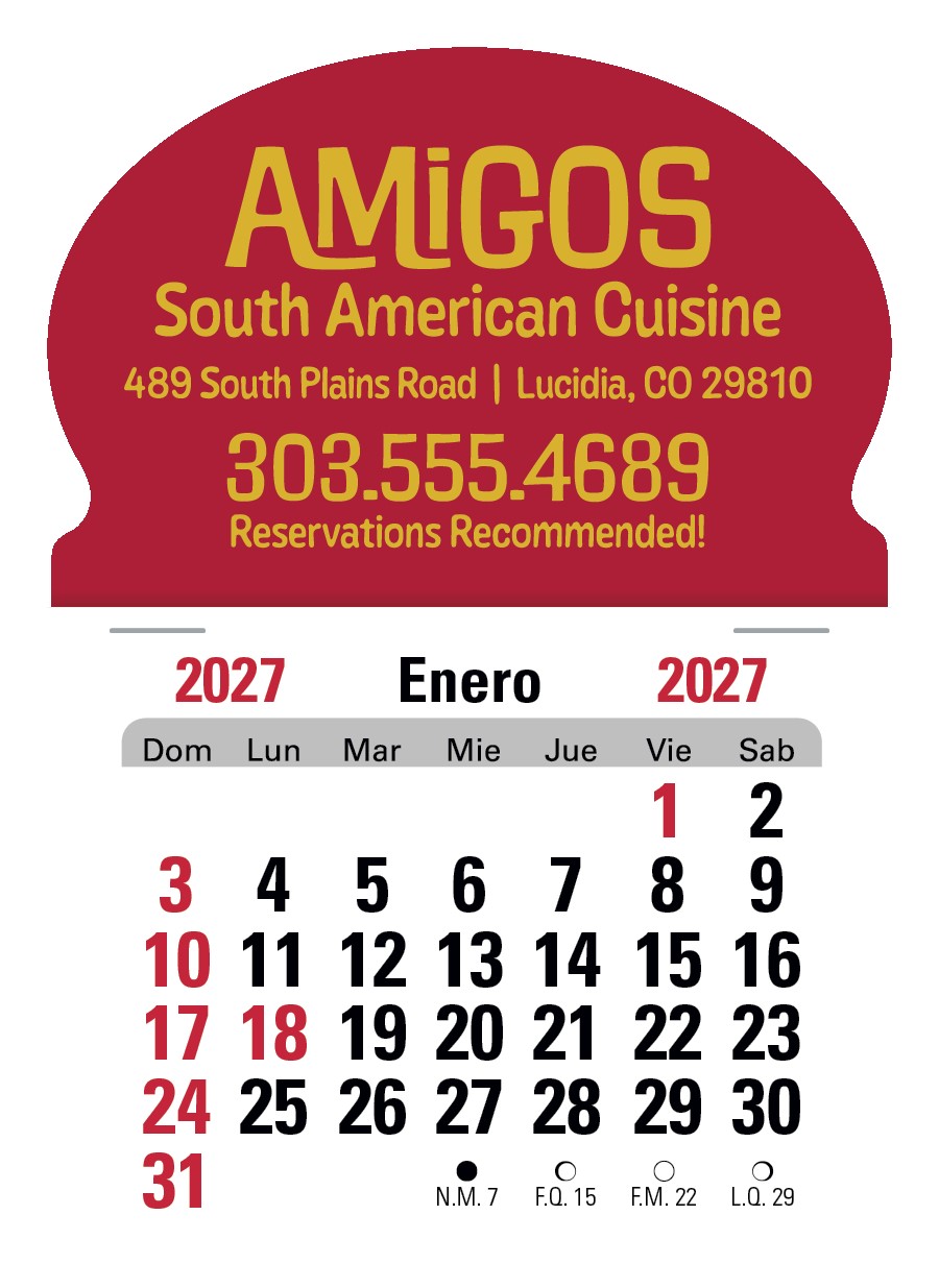 Picture of Triumph® Calendars Press-N-Stick Spanish Calendar