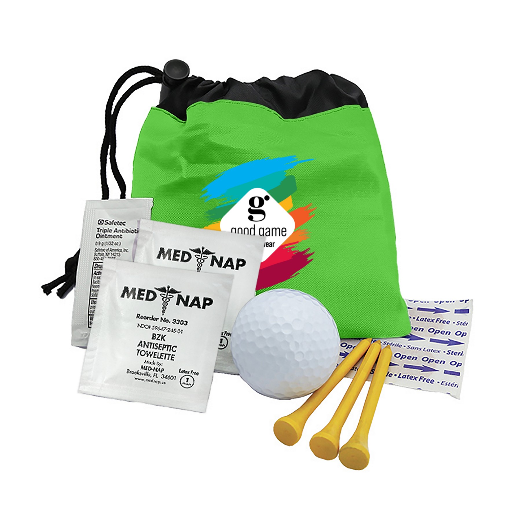 Picture of Garyline® Play-Through Cinch Pouch Golf Kit ? 9 Piece
