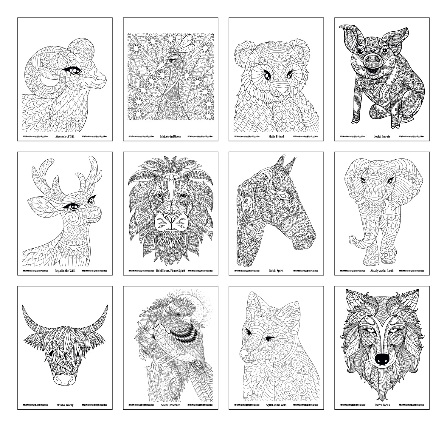 Picture of Good Value™ Wild Wonders Adult Coloring Book