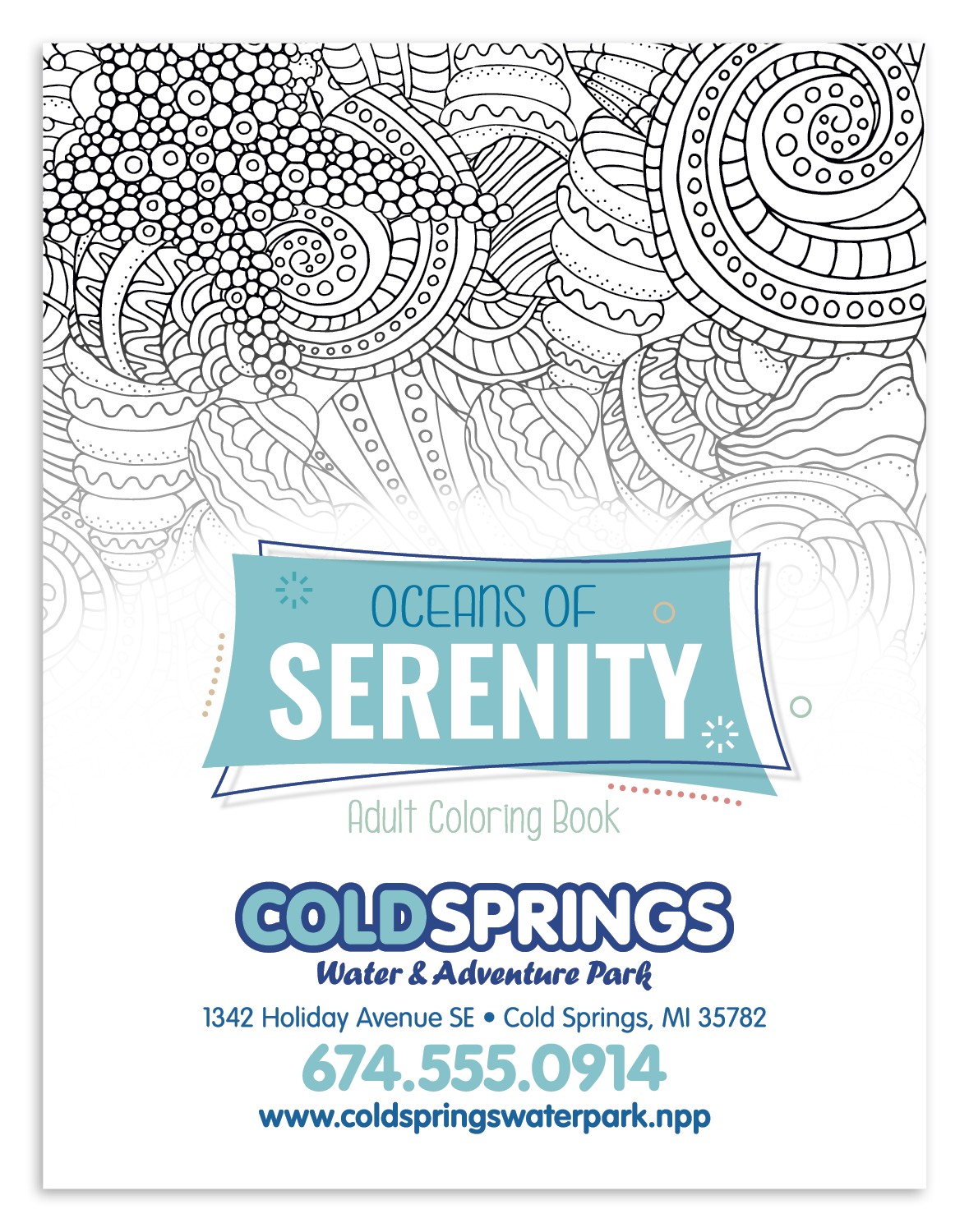 Picture of Good Value™ Oceans of Serenity Adult Coloring Book