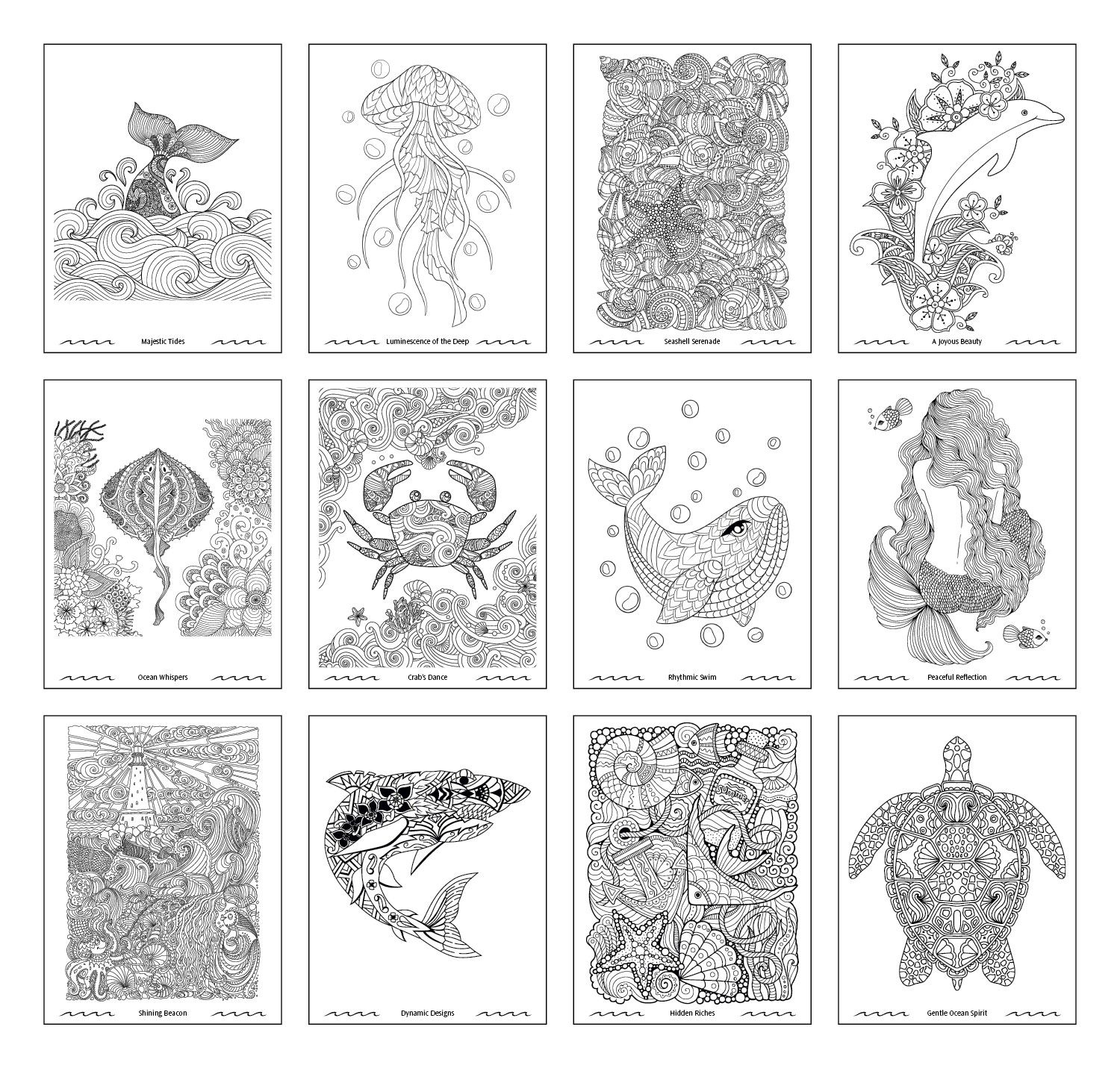 Picture of Good Value™ Oceans of Serenity Adult Coloring Book