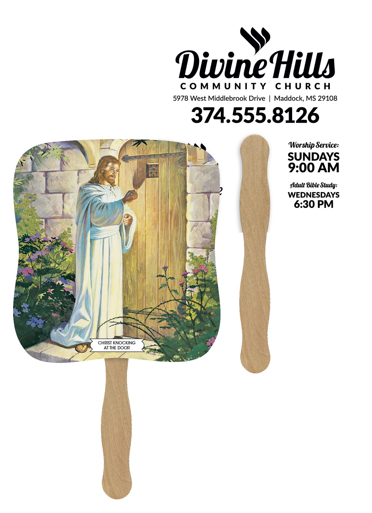 Picture of Skinner & Kennedy® Christ Knocking At The Door - Pictorial Fan