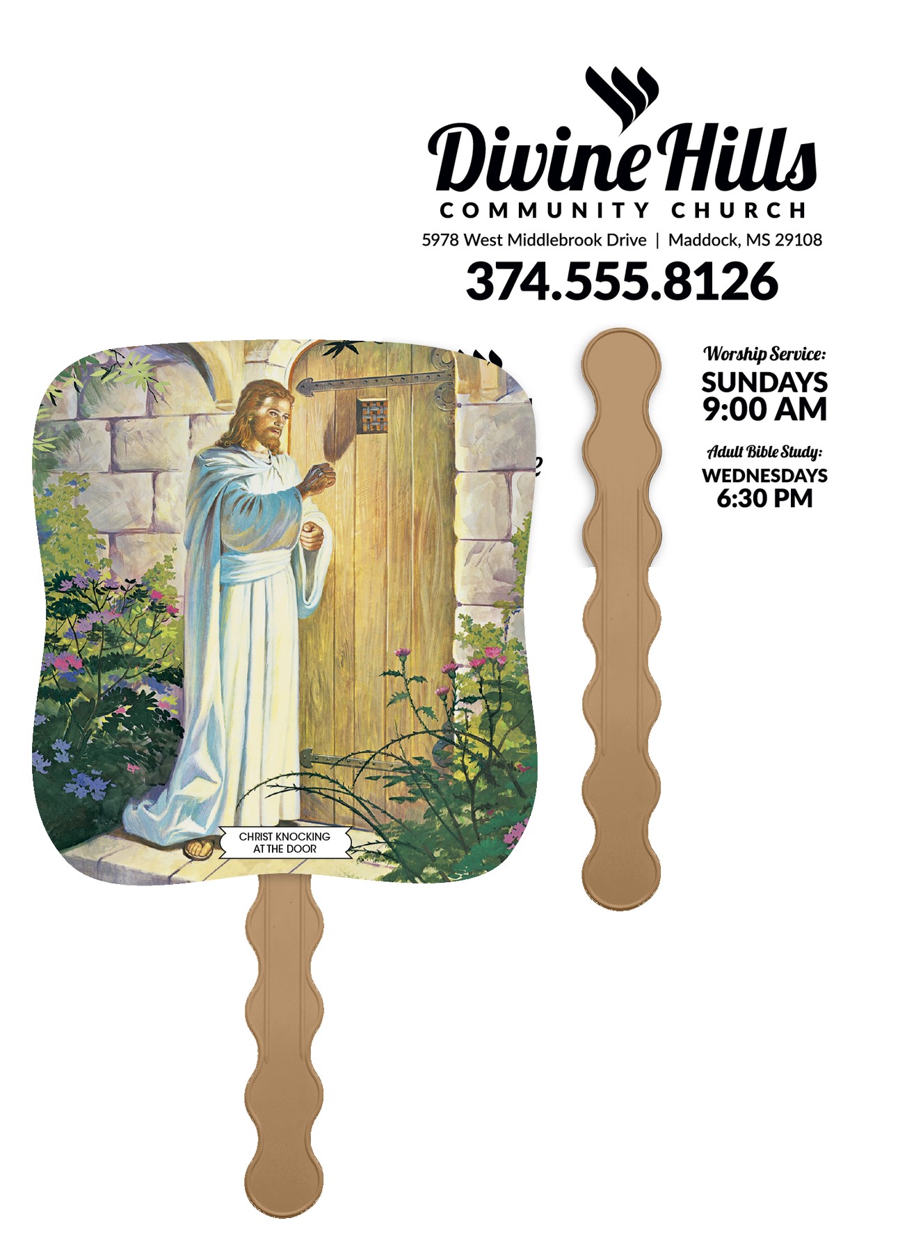 Picture of Skinner & Kennedy® Christ Knocking At The Door - Pictorial Fan