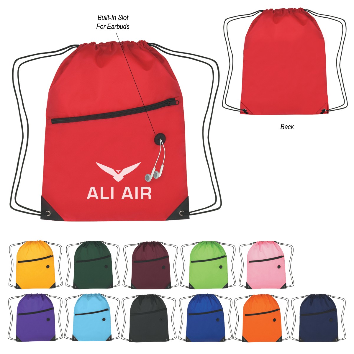 Picture of Hit Recycled Sports Pack With Front Zipper