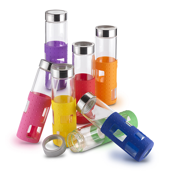Picture of 20 oz Silicone Rectangle Cutout Bottle
