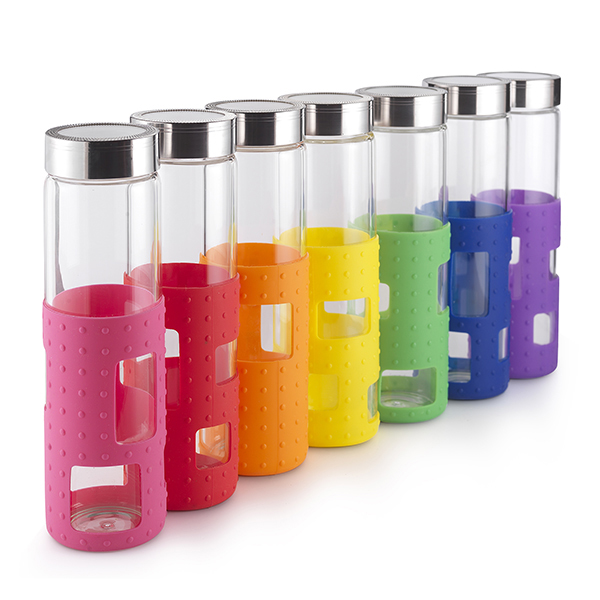 Picture of 20 oz Silicone Rectangle Cutout Bottle