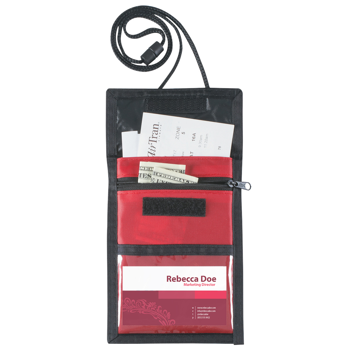 Picture of Nylon Neck Wallet Badge Holder