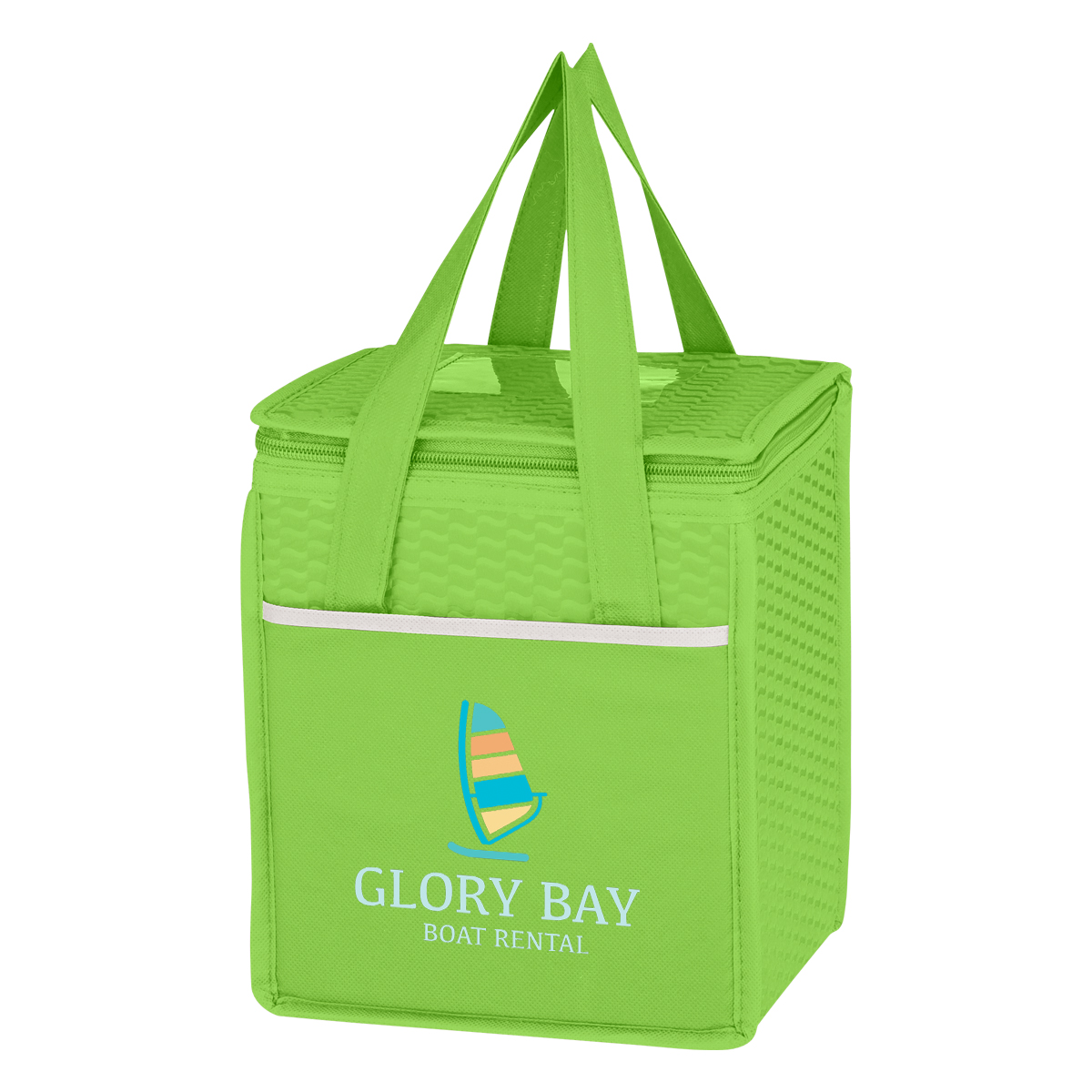 Picture of Non-woven Wave Design Kooler Lunch Bag
