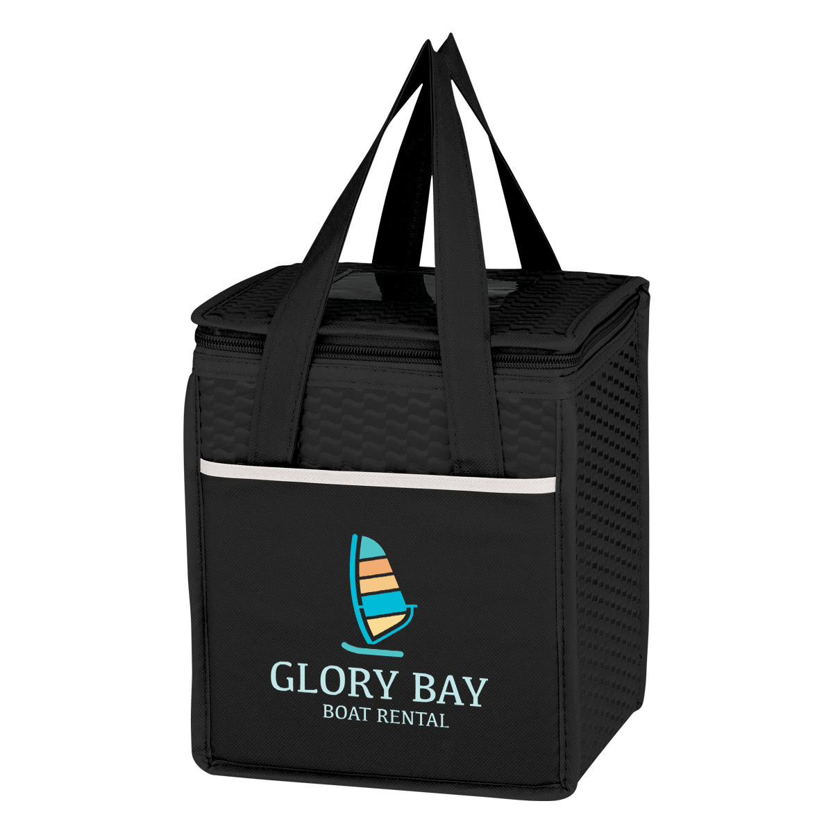 Picture of Non-woven Wave Design Kooler Lunch Bag