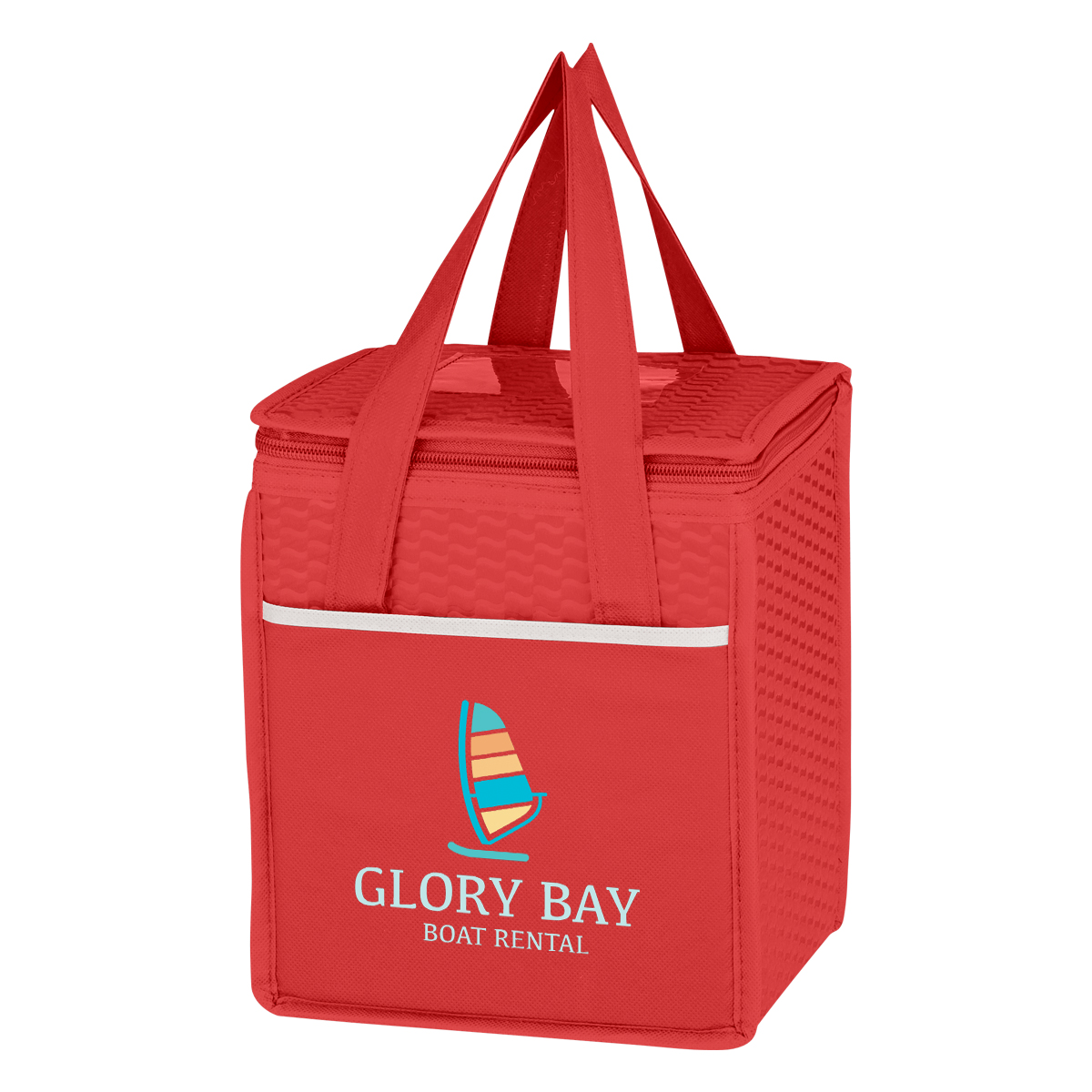 Picture of Non-woven Wave Design Kooler Lunch Bag