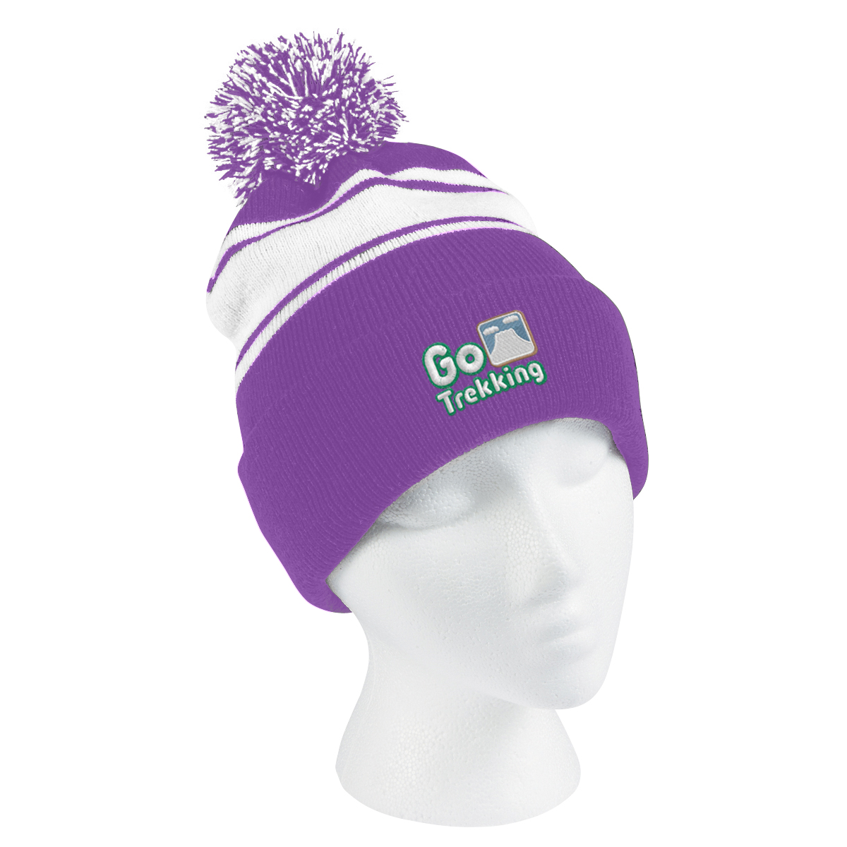 Picture of Two-tone Knit Pom Beanie With Cuff