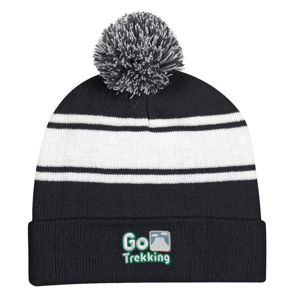 Picture of Two-tone Knit Pom Beanie With Cuff