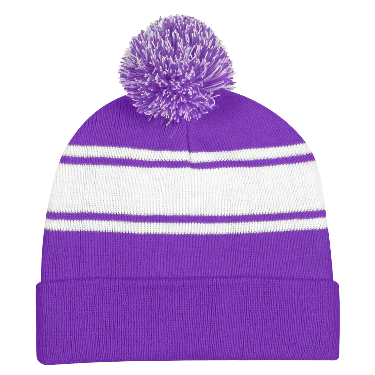 Picture of Two-tone Knit Pom Beanie With Cuff