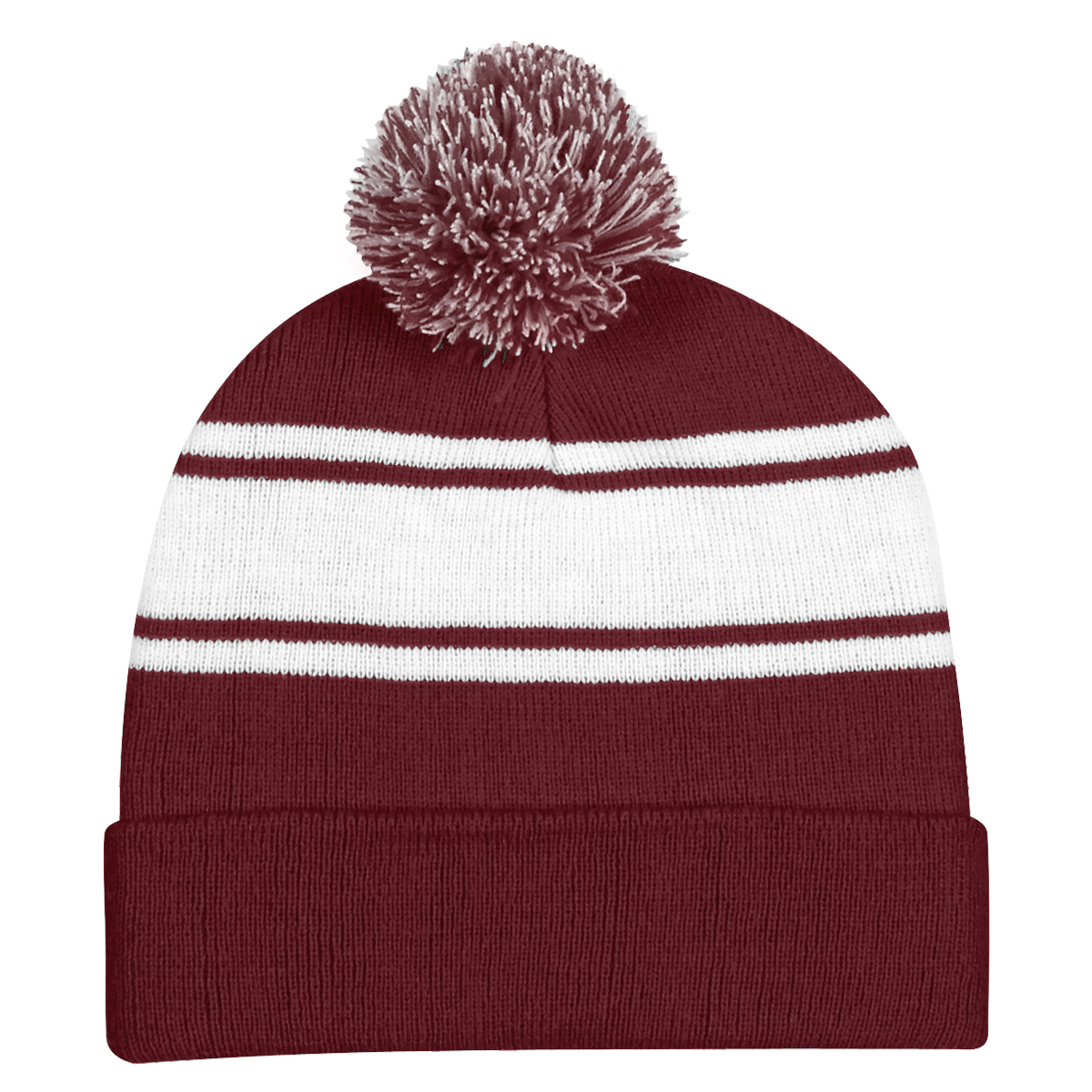 Picture of Two-tone Knit Pom Beanie With Cuff