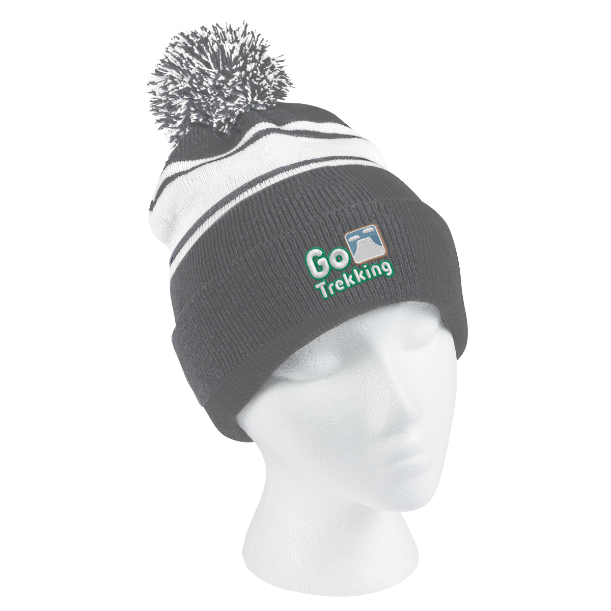 Picture of Two-tone Knit Pom Beanie With Cuff