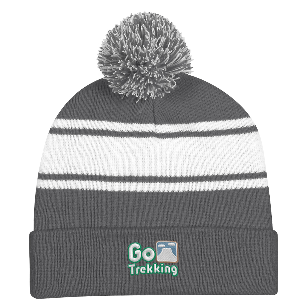 Picture of Two-tone Knit Pom Beanie With Cuff