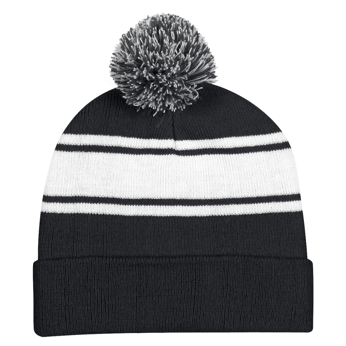 Picture of Two-tone Knit Pom Beanie With Cuff