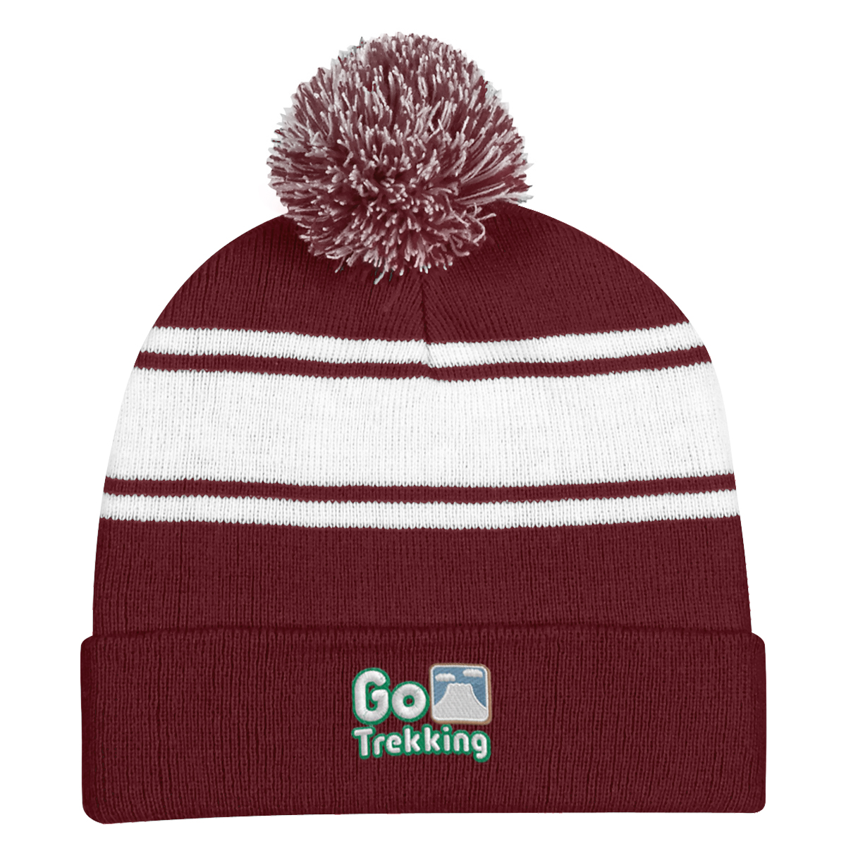 Picture of Two-tone Knit Pom Beanie With Cuff