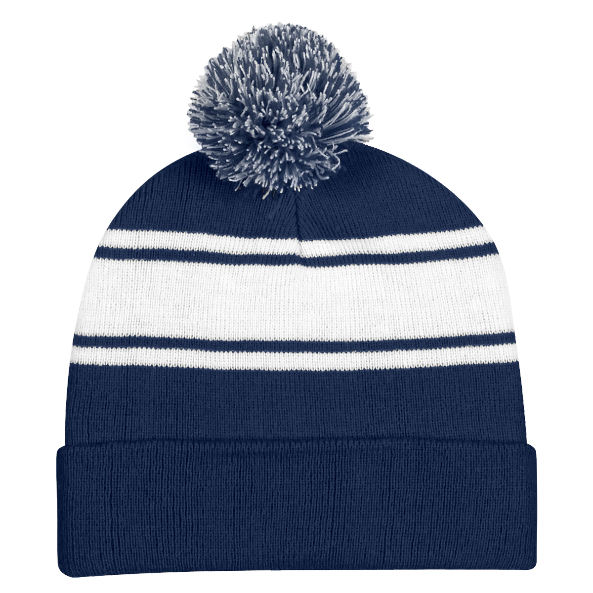 Picture of Two-tone Knit Pom Beanie With Cuff