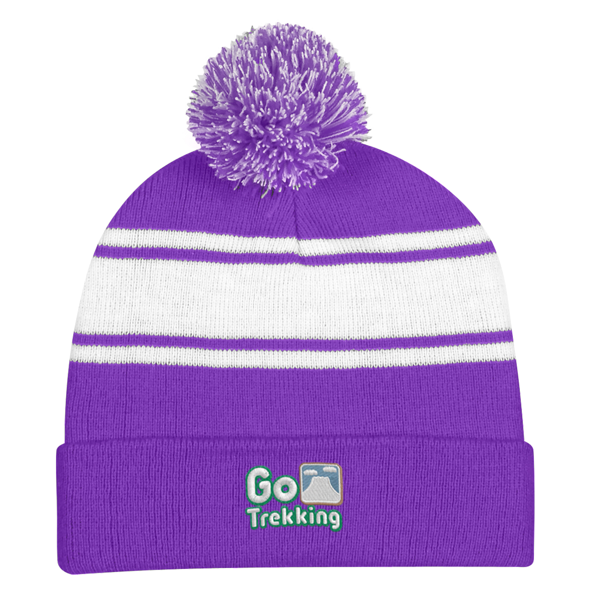 Picture of Two-tone Knit Pom Beanie With Cuff