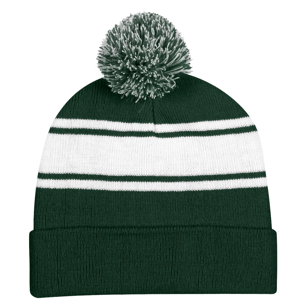 Picture of Two-tone Knit Pom Beanie With Cuff
