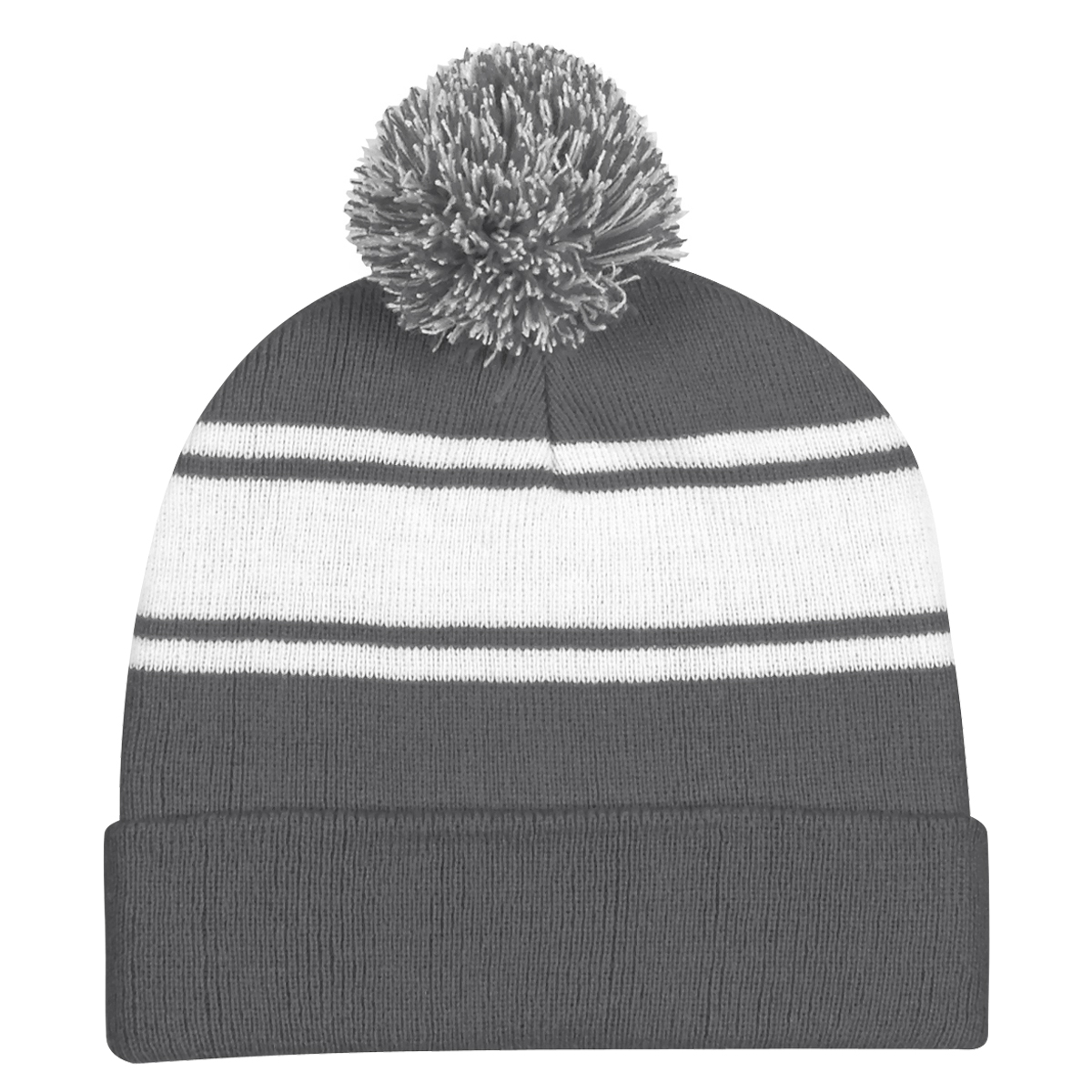 Picture of Two-tone Knit Pom Beanie With Cuff