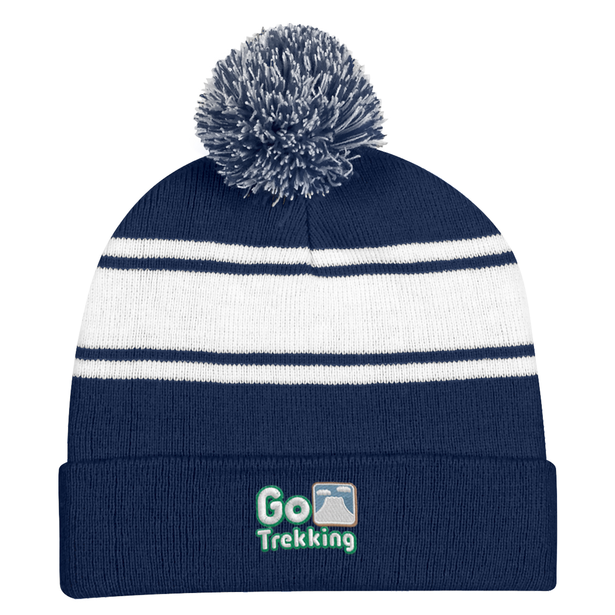 Picture of Two-tone Knit Pom Beanie With Cuff