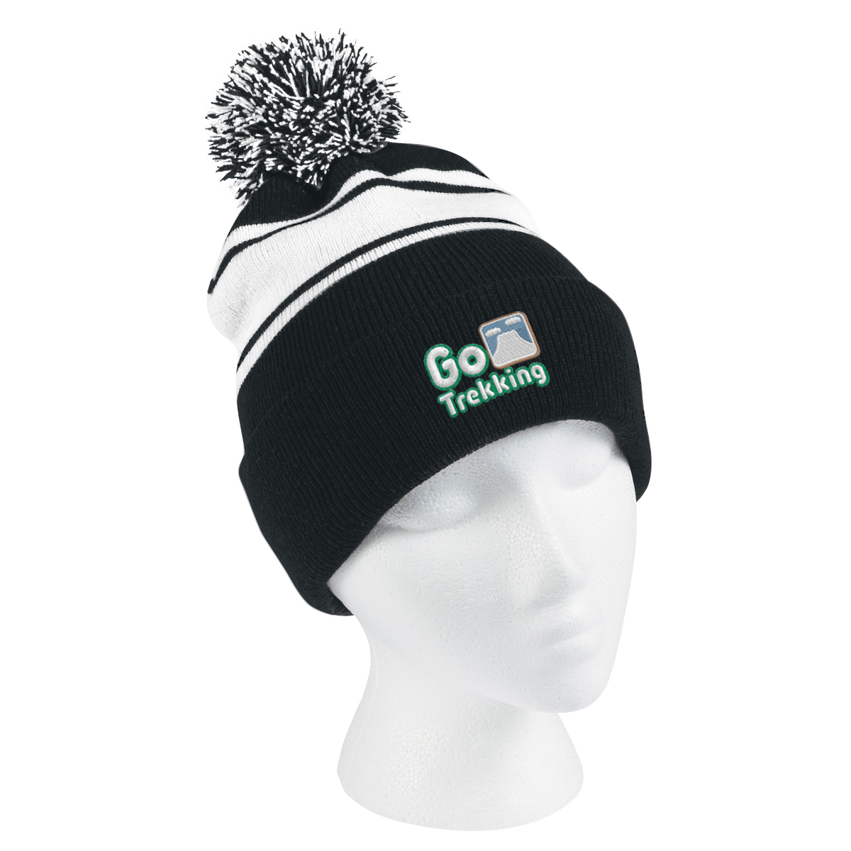 Picture of Two-tone Knit Pom Beanie With Cuff
