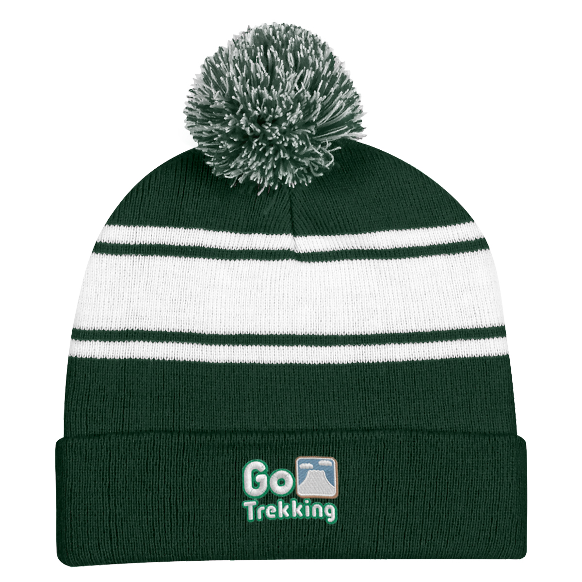 Picture of Two-tone Knit Pom Beanie With Cuff