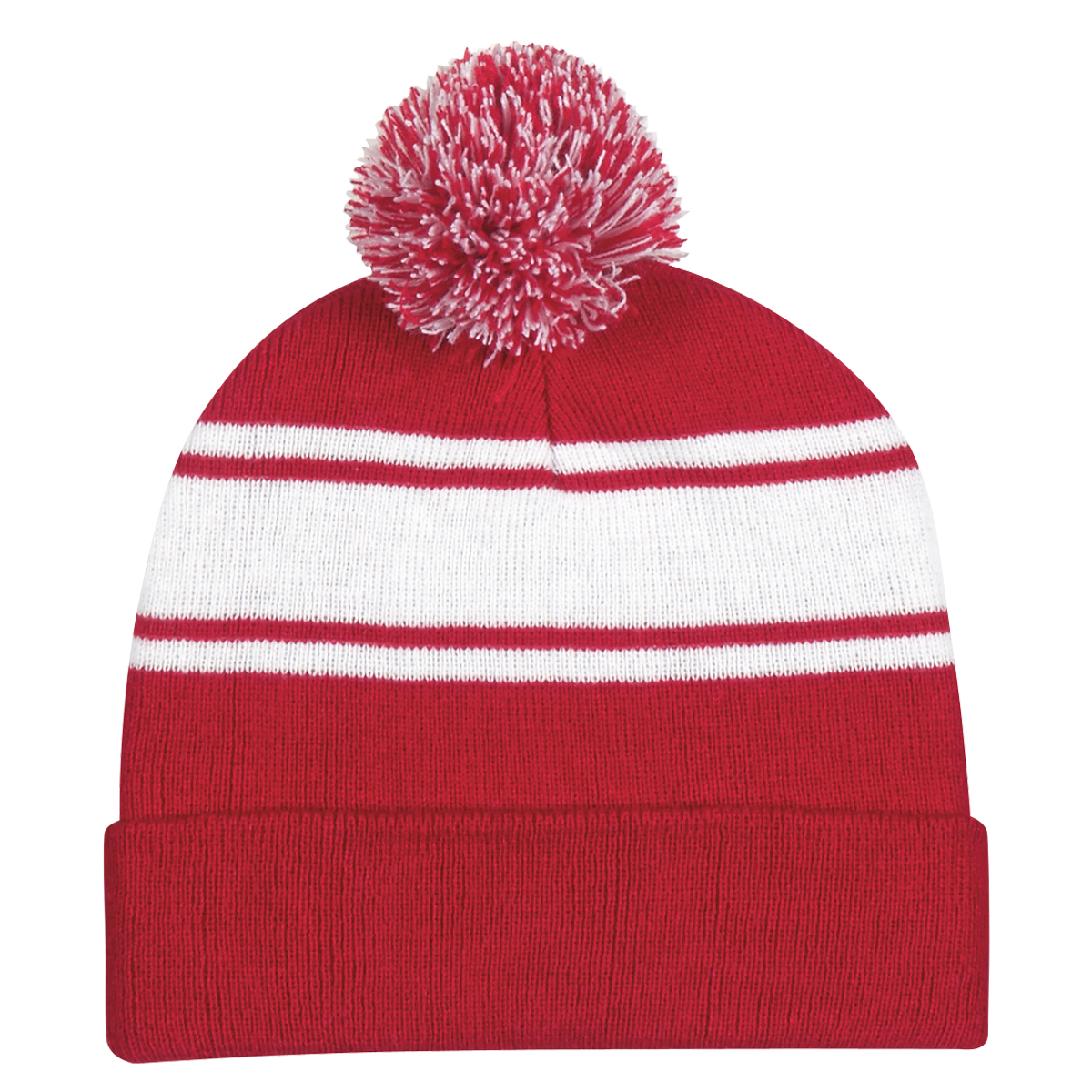 Picture of Two-tone Knit Pom Beanie With Cuff