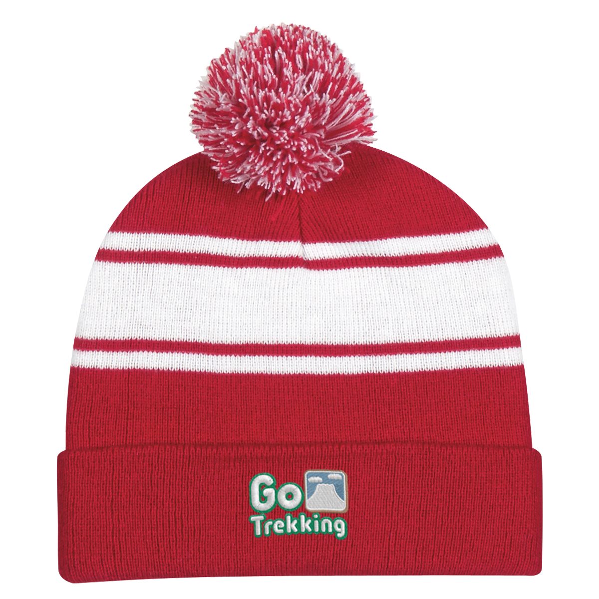 Picture of Two-tone Knit Pom Beanie With Cuff