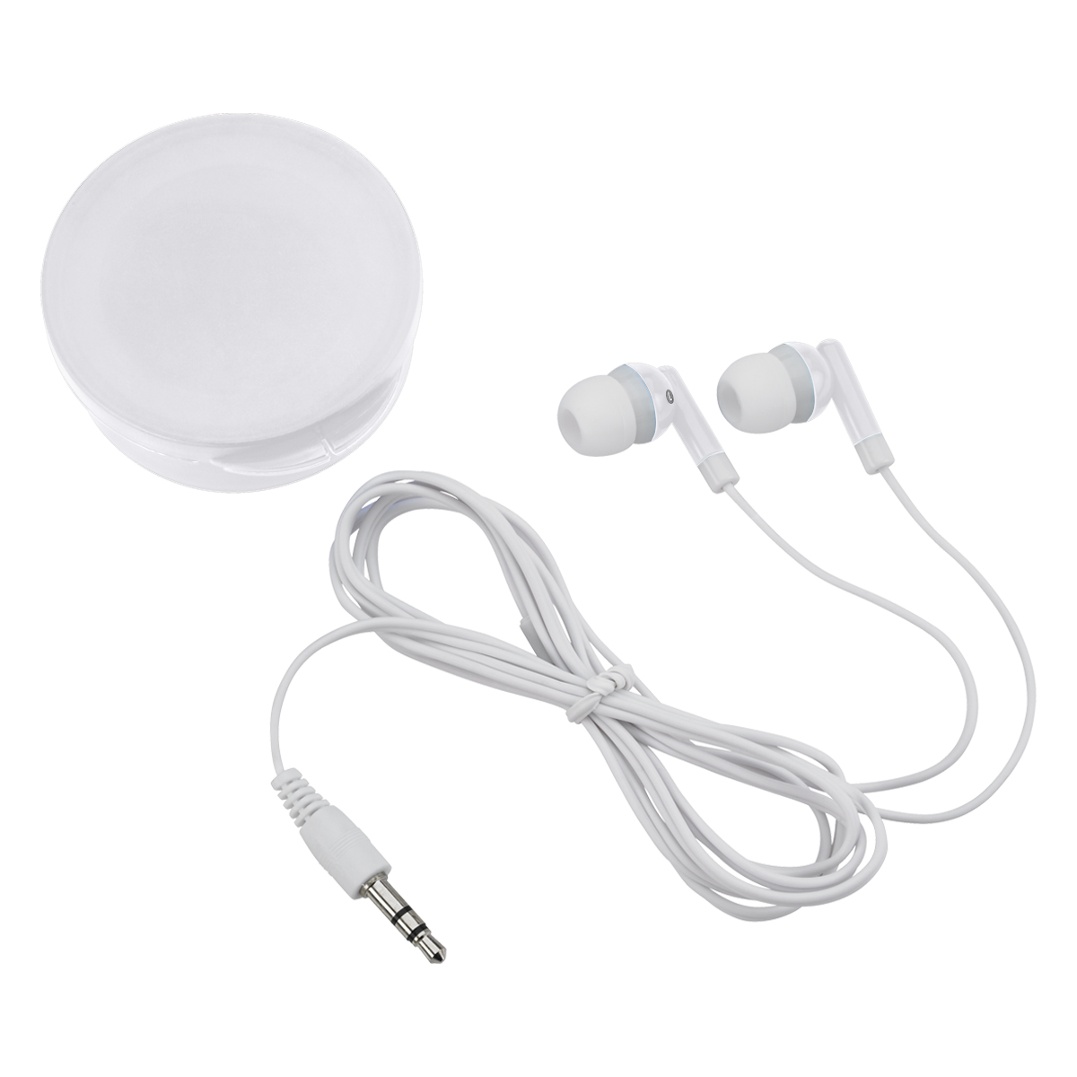 Picture of Earbuds In Round Plastic Case