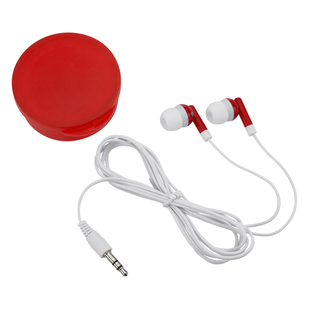 Picture of Earbuds In Round Plastic Case