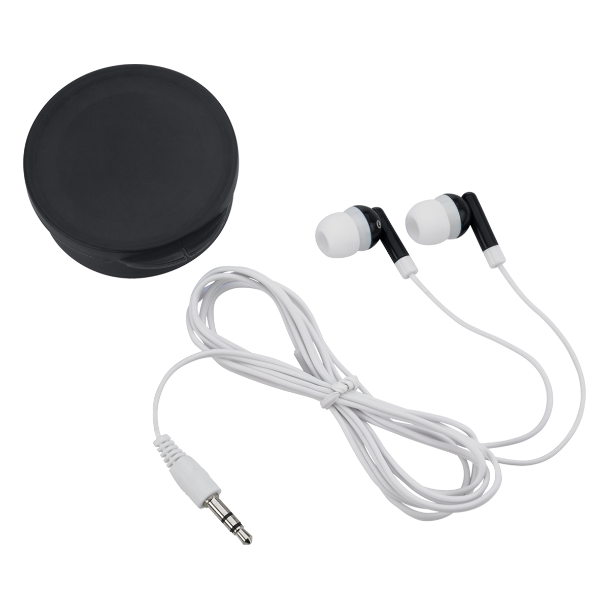 Picture of Earbuds In Round Plastic Case