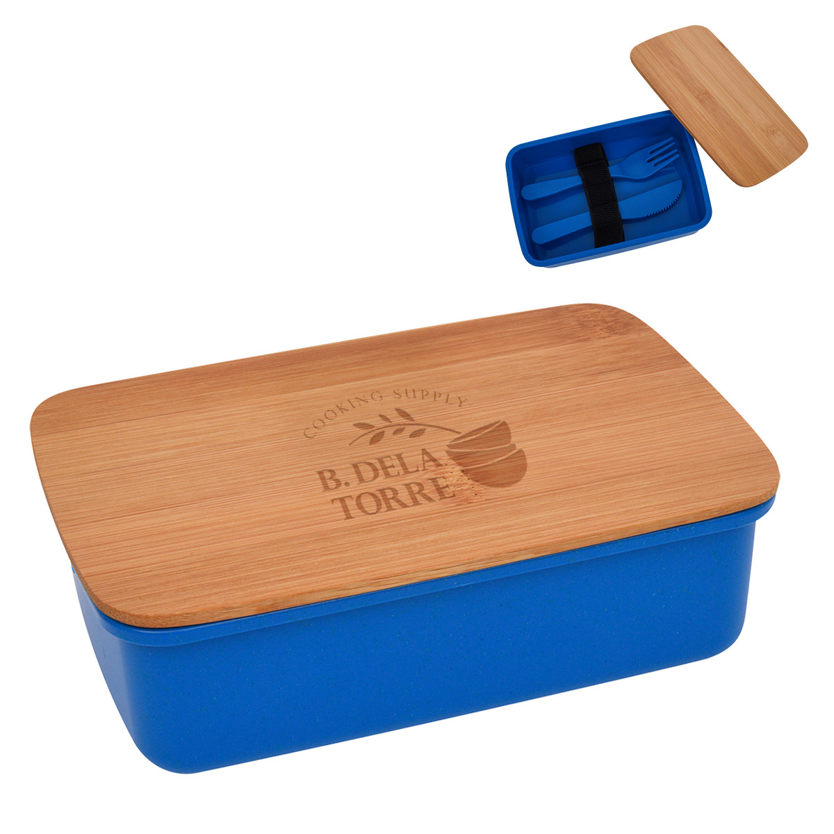 Picture of Wheat Lunch Set With Bamboo Lid