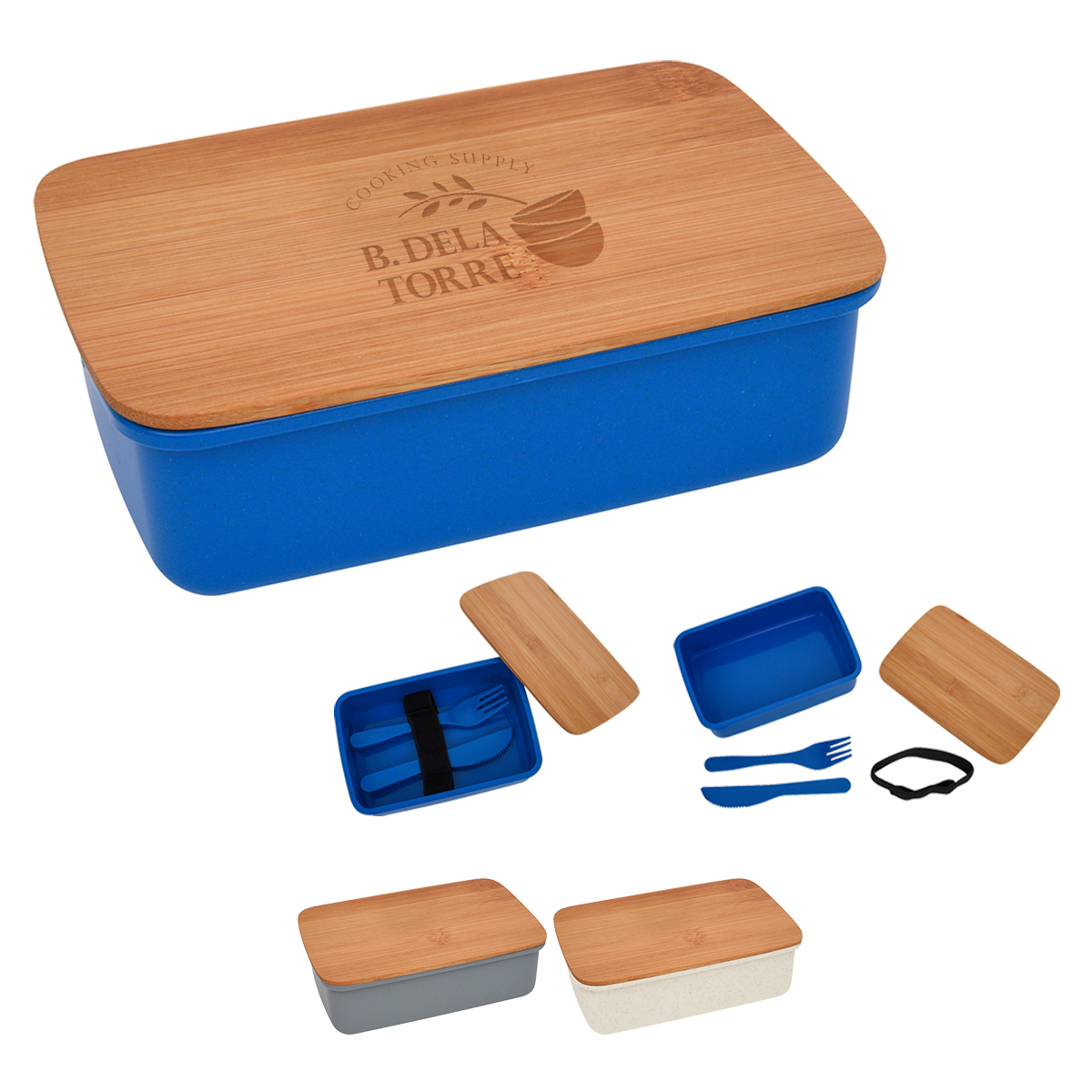Picture of Wheat Lunch Set With Bamboo Lid