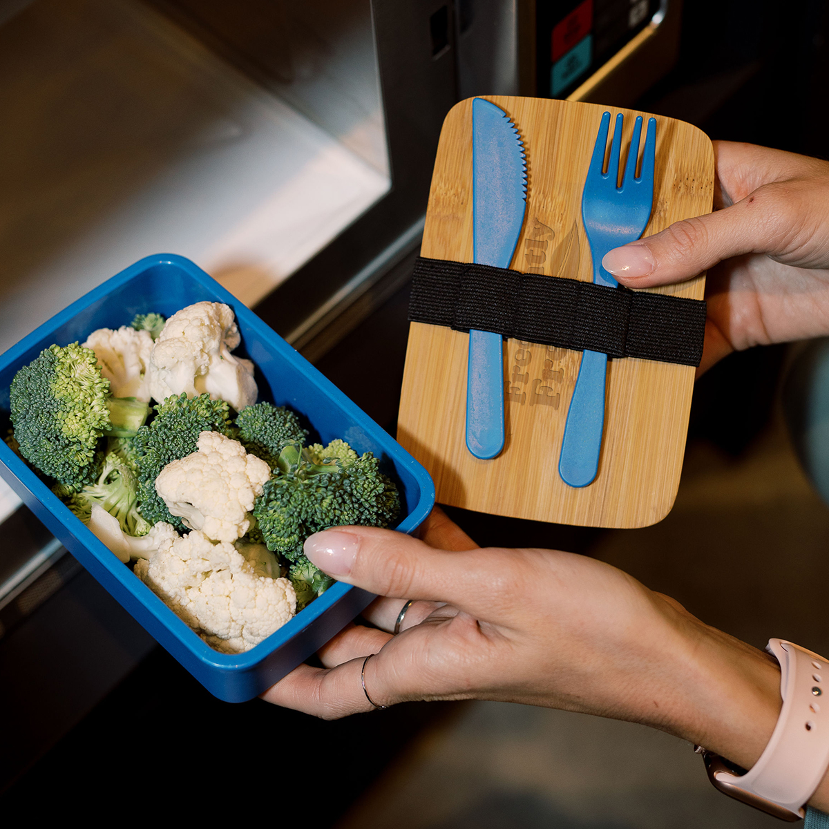 Picture of Wheat Lunch Set With Bamboo Lid