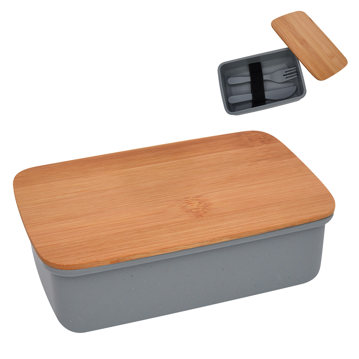 Picture of Wheat Lunch Set With Bamboo Lid