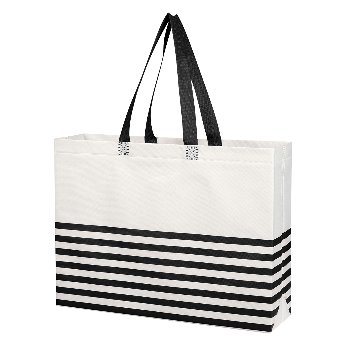 Picture of Non-woven Horizontal Stripe Tote Bag