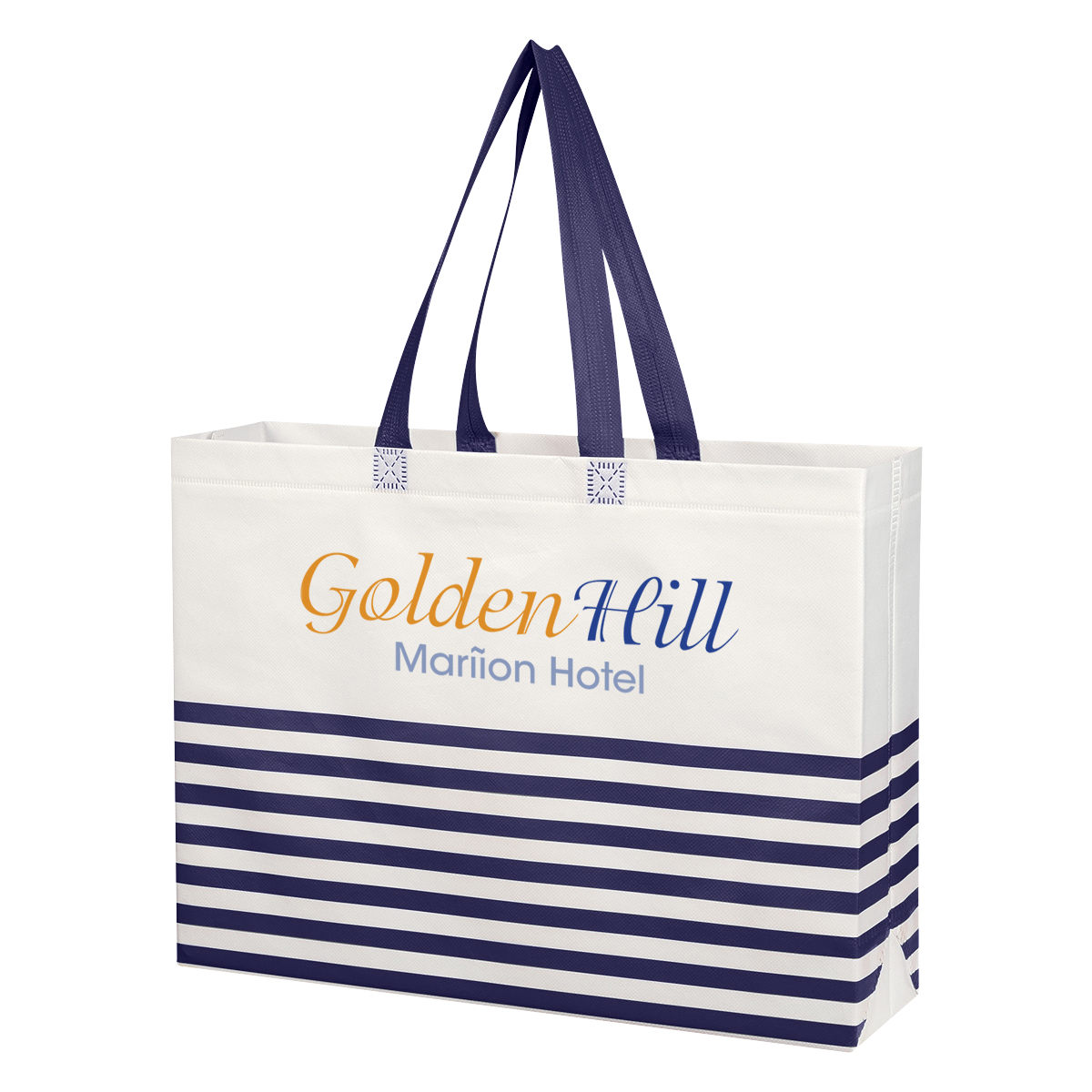 Picture of Non-woven Horizontal Stripe Tote Bag