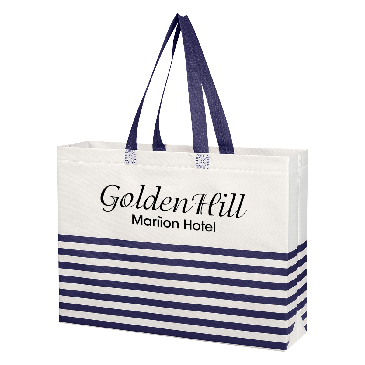 Picture of Non-woven Horizontal Stripe Tote Bag