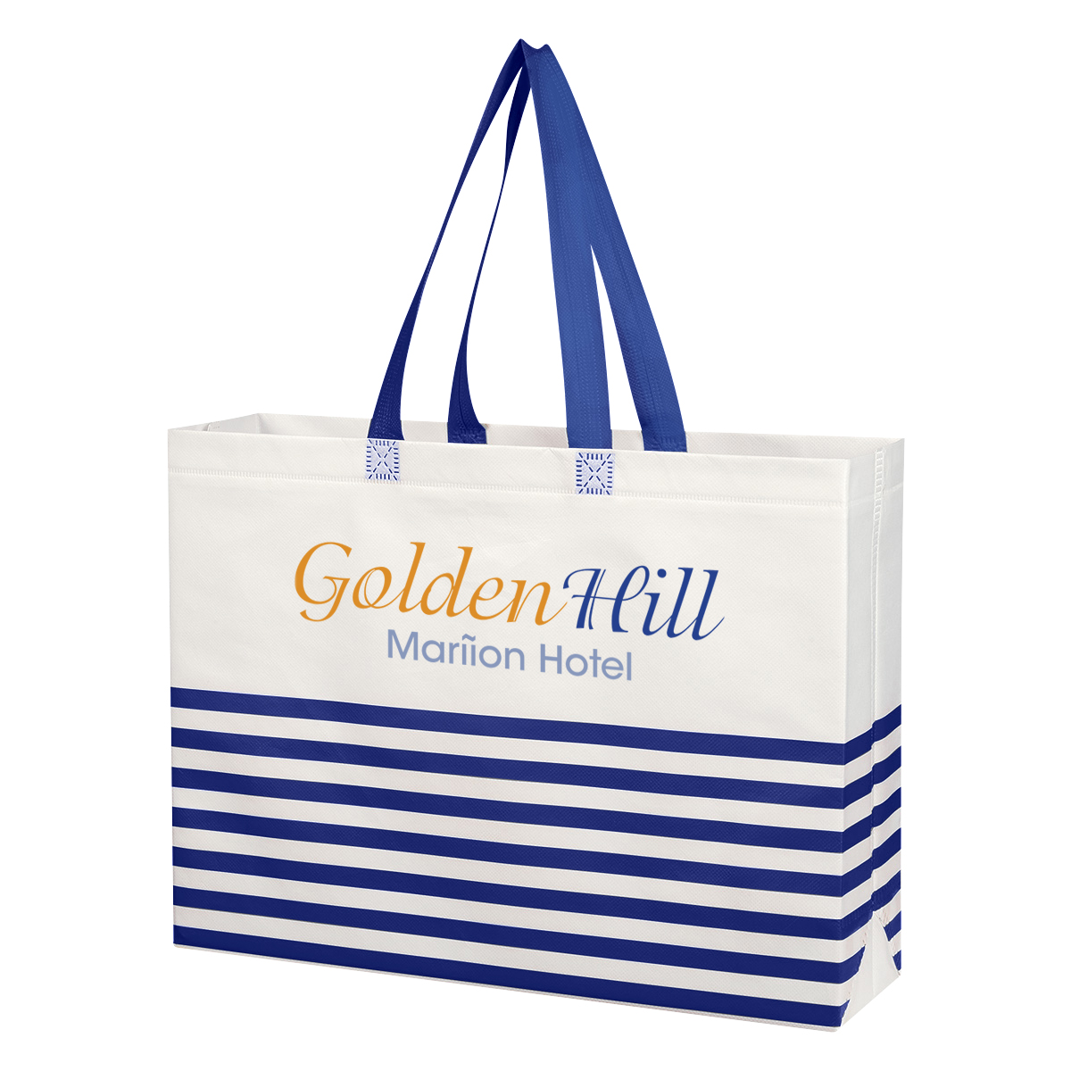 Picture of Non-woven Horizontal Stripe Tote Bag