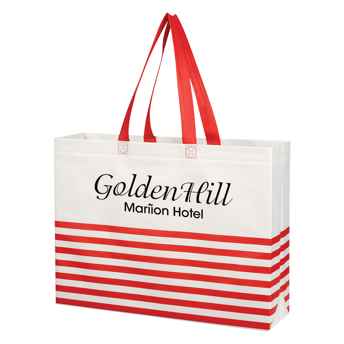 Picture of Non-woven Horizontal Stripe Tote Bag