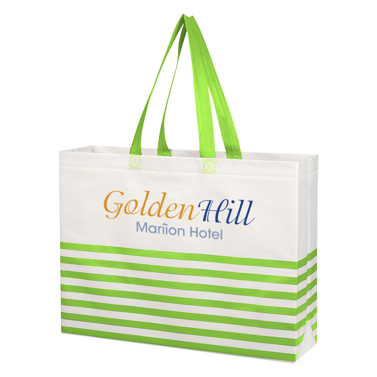 Picture of Non-woven Horizontal Stripe Tote Bag