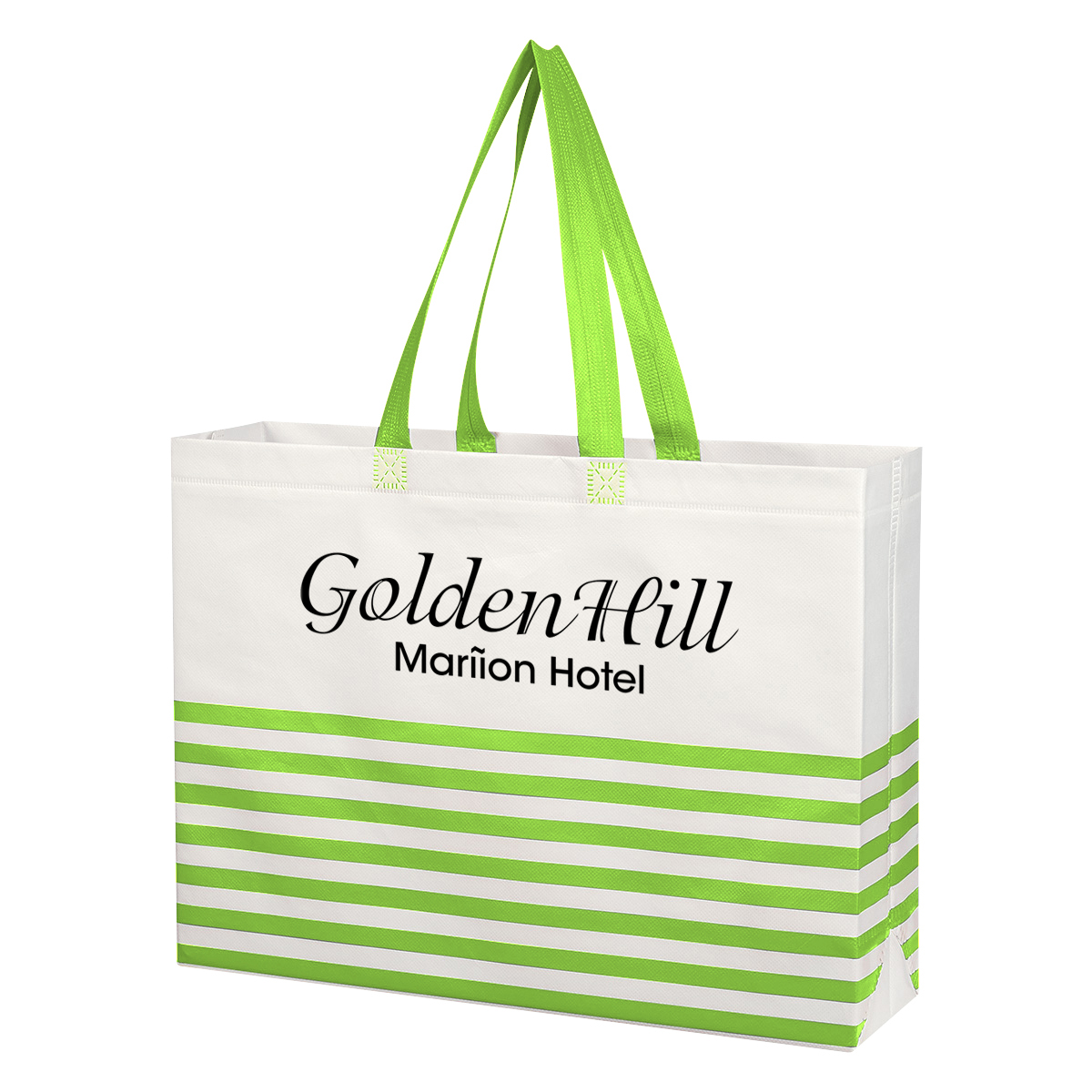 Picture of Non-woven Horizontal Stripe Tote Bag