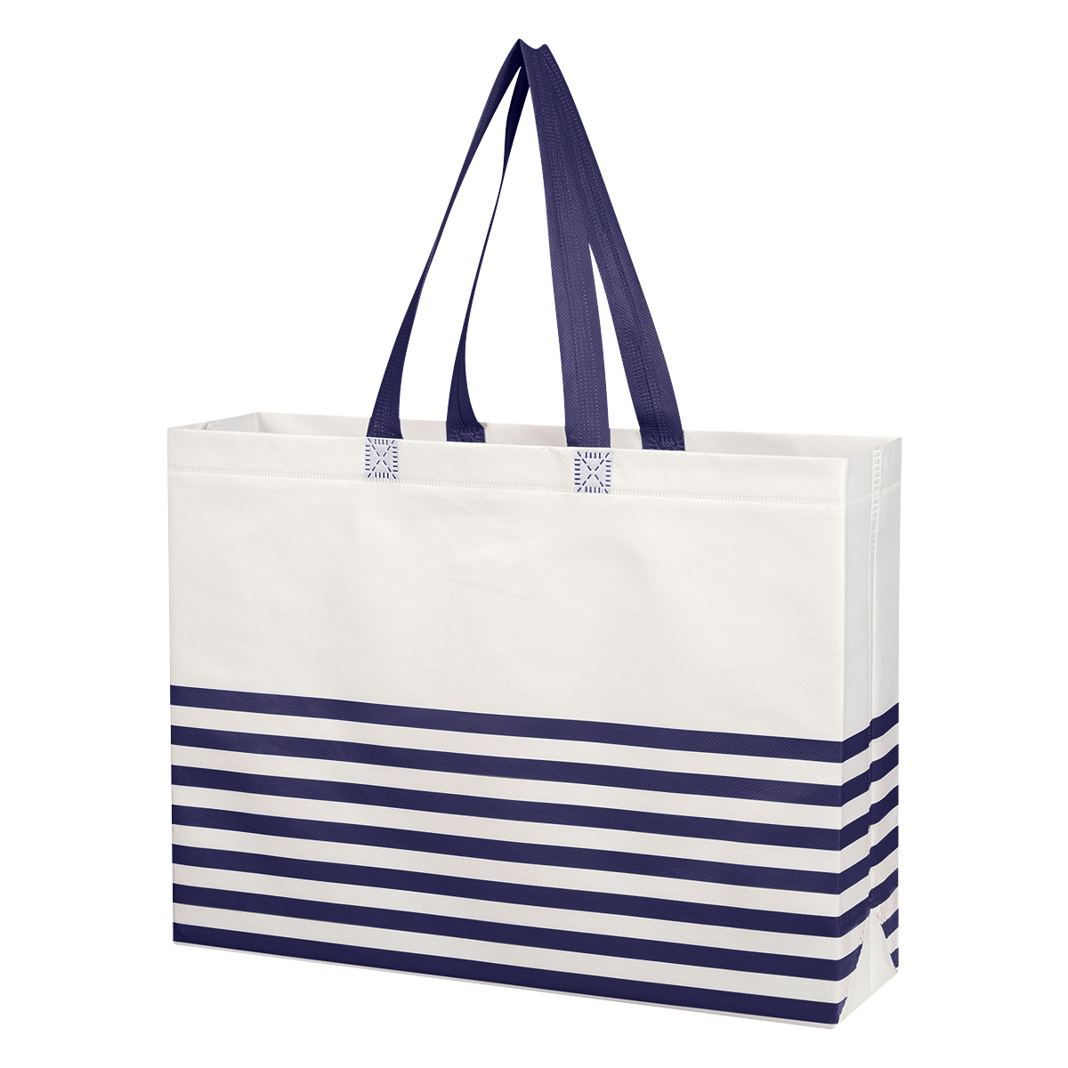Picture of Non-woven Horizontal Stripe Tote Bag